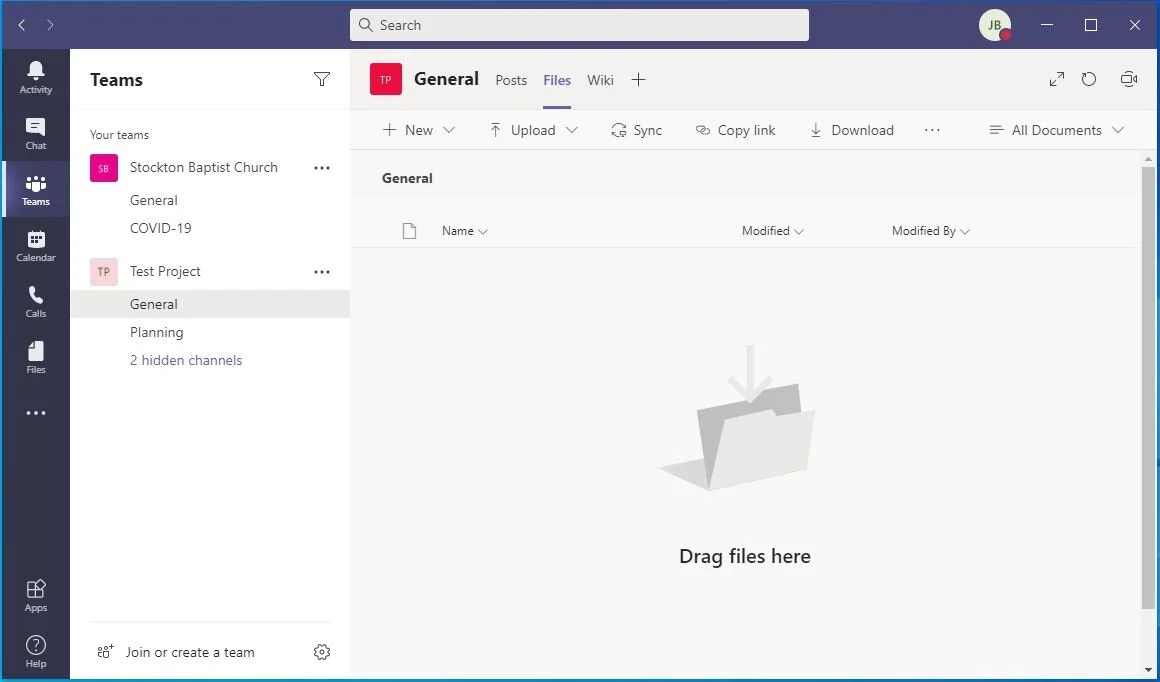 You can also add files to the Team, so colleagues can access them easily. You can also edit the files directly within Teams.Note - files stored in this area are still held within SBC SharePoint, but within a different “site” to Church Docs.