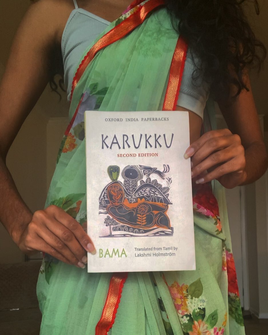 A few nights ago I couldn&rsquo;t freaking sleep, so I picked up a book, Karukku, at 1am and read the whole thing start to finish. Karukku is an autobiography of a Dalit women in Tamilnadu facing caste oppression within the Catholic church. 

With an