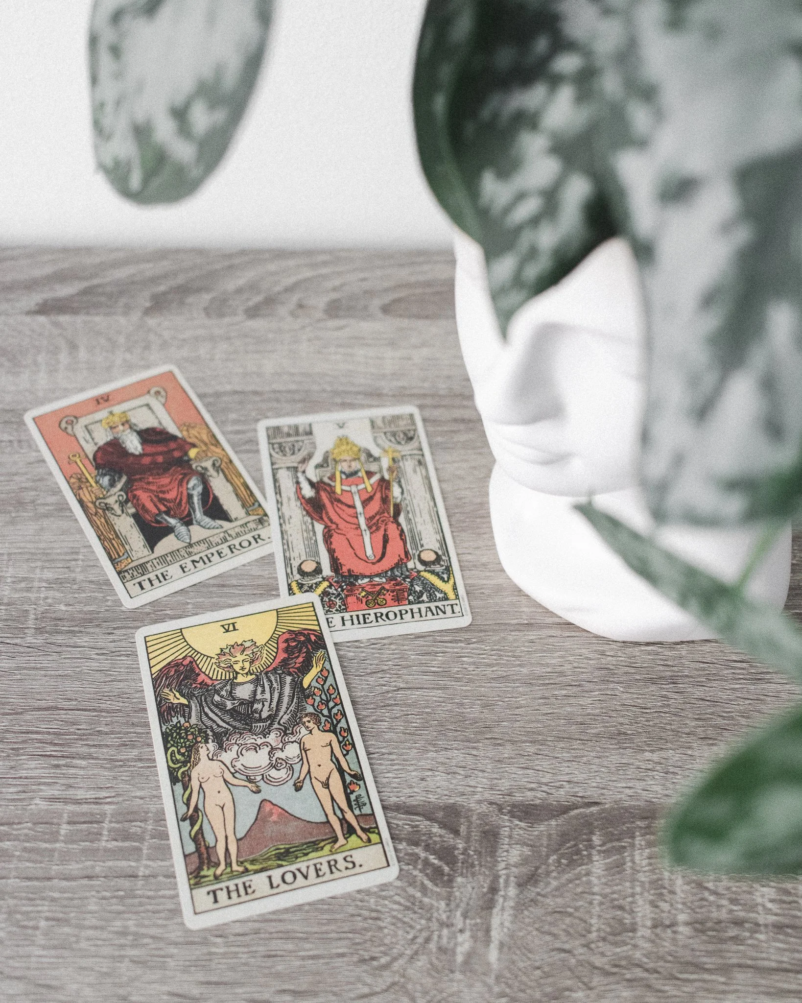 The Emperor, The Hierophant ja The Lovers