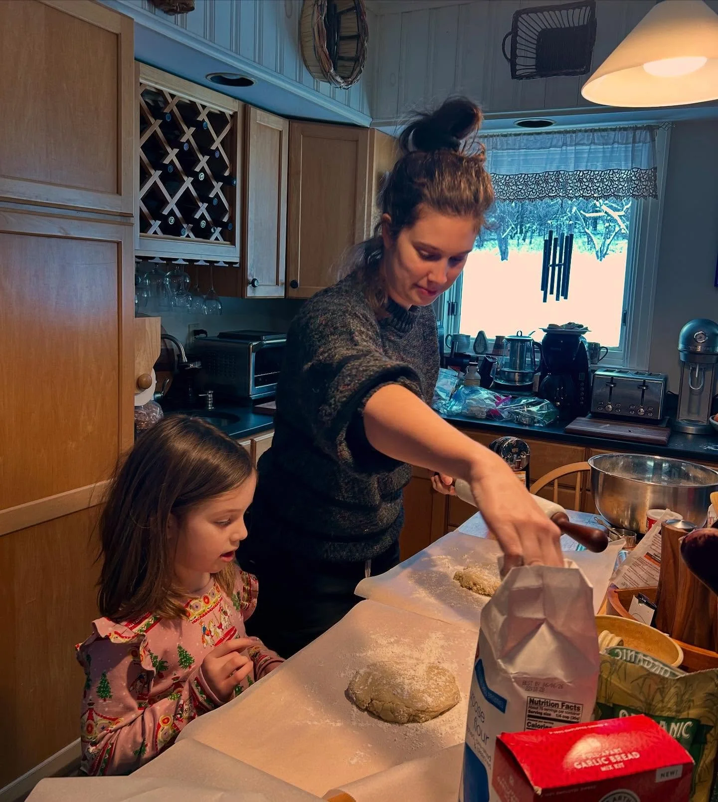 My niece just turned 7 and I often wonder what the kitchen will be like when she&rsquo;s even just 27. 

My hope is it hasn&rsquo;t changed too much from days like these. 

This is the two of us rolling out sugar cookie dough over the holidays, getti