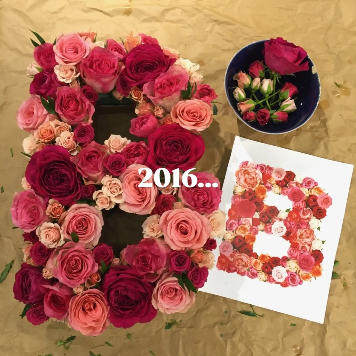 2016 Story Time... Even before I became a florist I was still playing with flowers🌸 I was head of Kate Spade's Color, Concept and Print team and we needed to spell BLOOM with roses so I stead of buying clip art I decided to do it myself. We used the