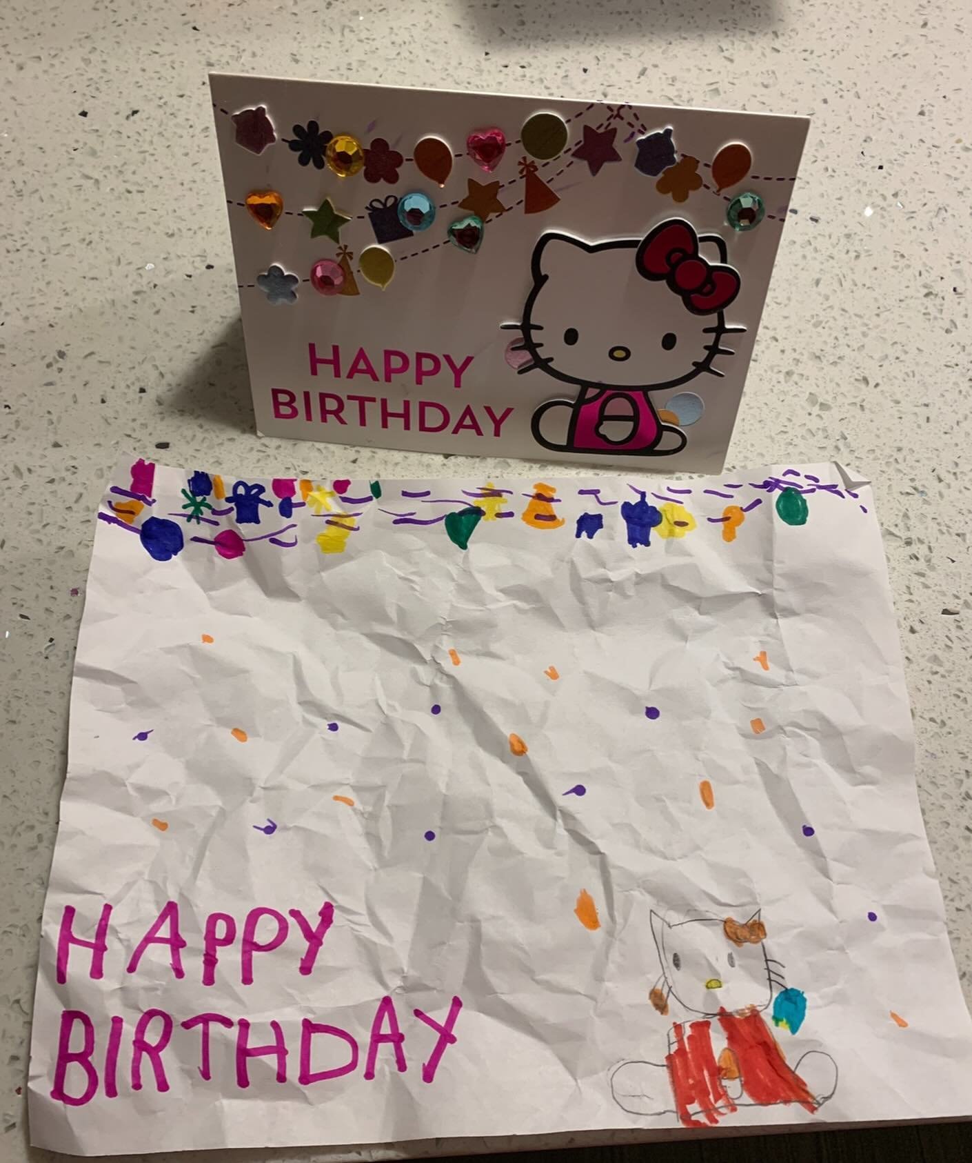 Four years ago, my daughter got this birthday card when she turned 6. She immediately sat down to draw the card. While I sat there, blown away by her art, she saw every little mistake. I saw what it was. She saw what it wasn&rsquo;t. And in a sudden 