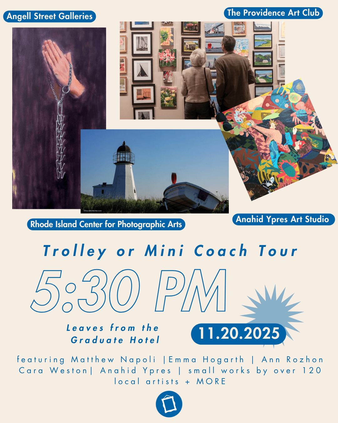 November 20 Gallery Night - 5:30 pm tour details announced! 