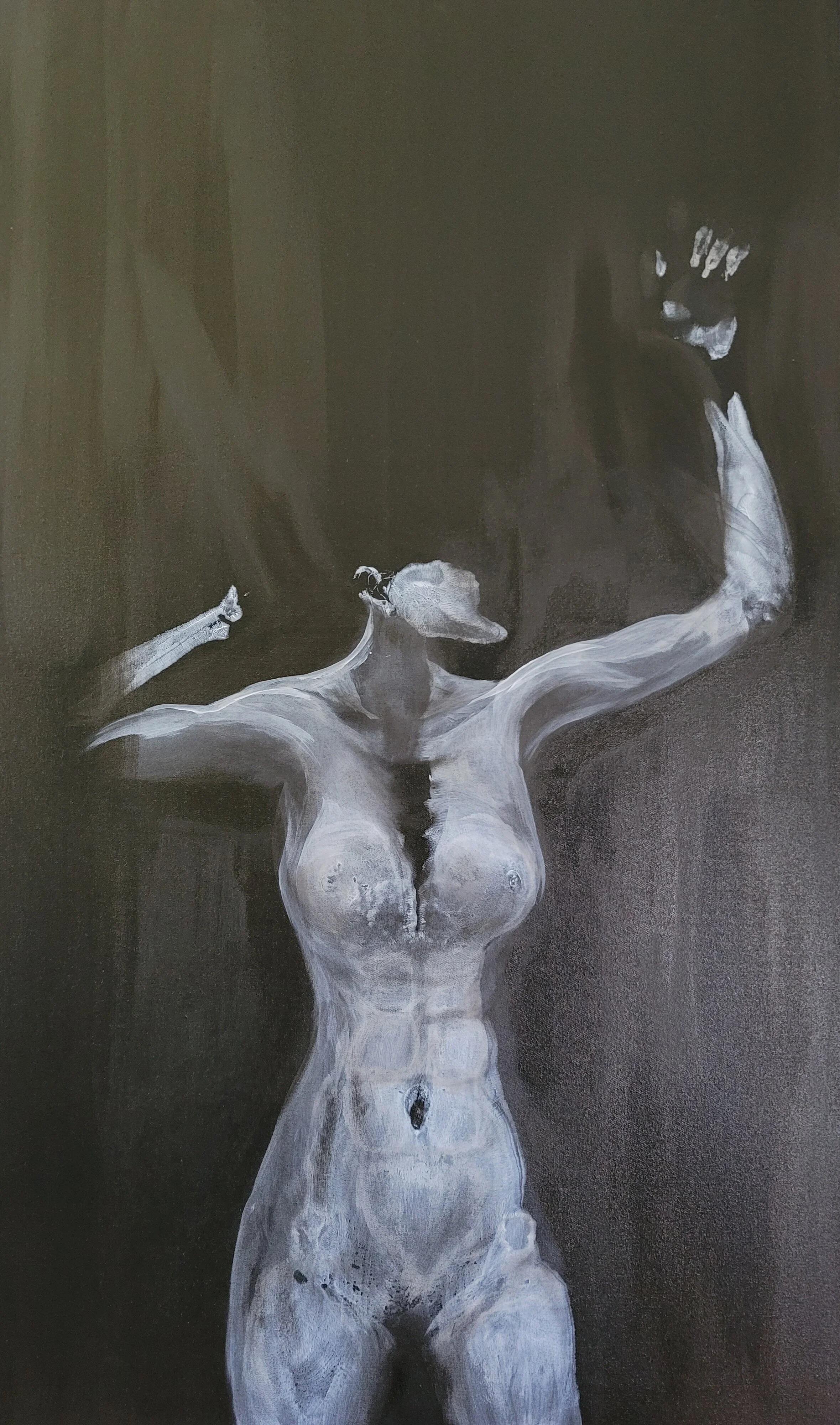 Alpha and Omega Black & White Painting