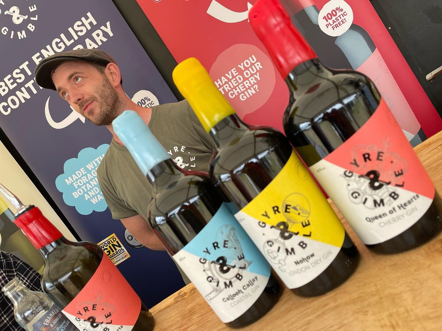 Lovely gin from fellow Norwich folks @gyreandgimbledistillery  at the Chelmsford @foodiesfestival today.  We love their gin and their great bar in the Norwich Lanes  @tara.bishybee.yoga