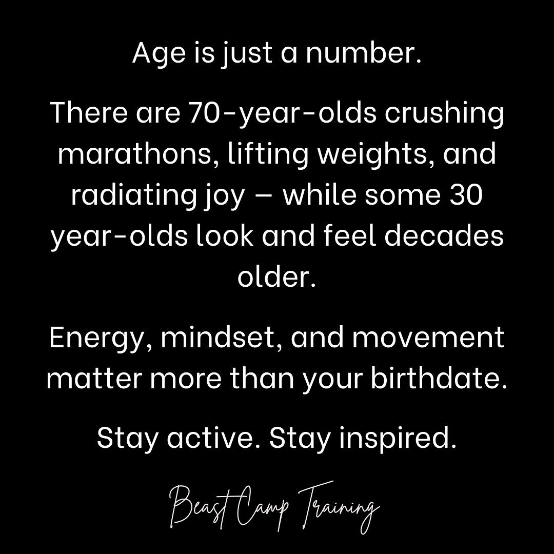 There are 70-year-olds out there crushing marathons, lifting heavy, traveling the world, and living with fire &mdash; while some 30-year-olds feel tired, sluggish, and years beyond their age.

What&rsquo;s the difference?
👉 It&rsquo;s not the number