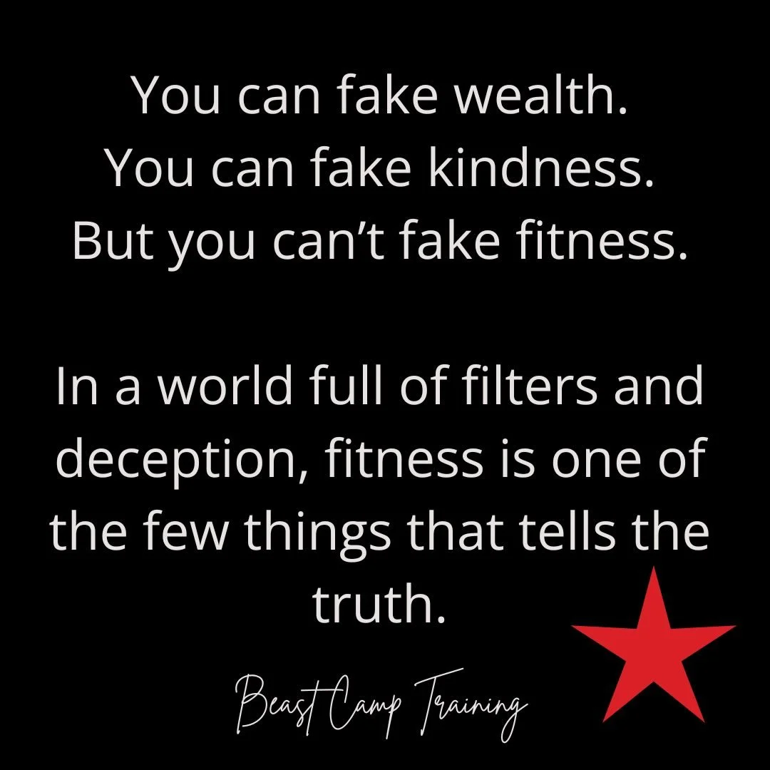 You can fake money.
You can fake status.
You can fake confidence.

But fitness exposes the truth.

Strength can&rsquo;t be filtered.
Discipline can&rsquo;t be photoshopped.
Endurance can&rsquo;t be bought.

In a world full of deception, fitness is on