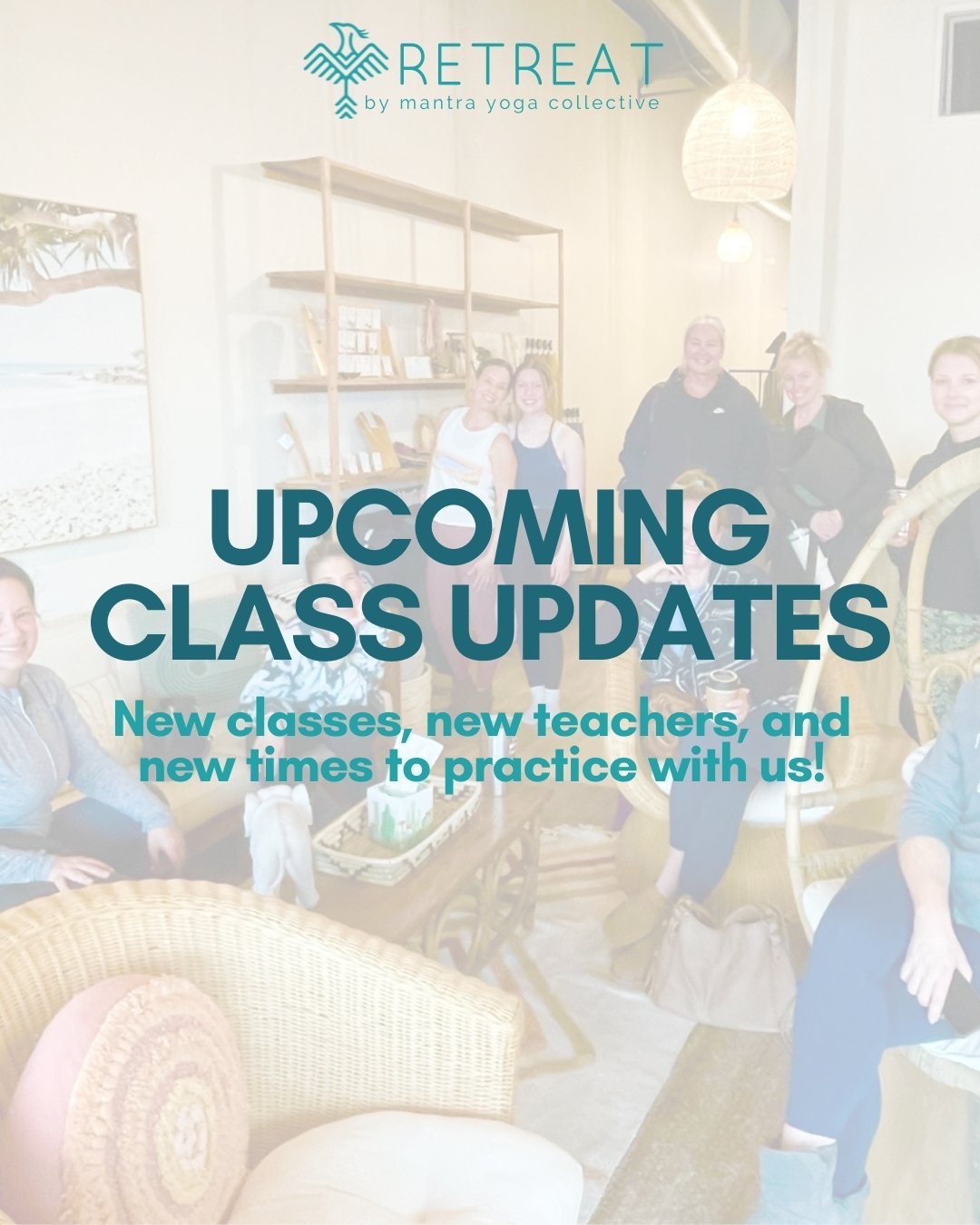 Swipe for some *exciting* class updates this spring! From new teachers to the studio, new classes on the schedule, and new teachers for existing classes... there's a lot to explore! 

(Don't forget to swing by + make our new teachers feel welcome... 