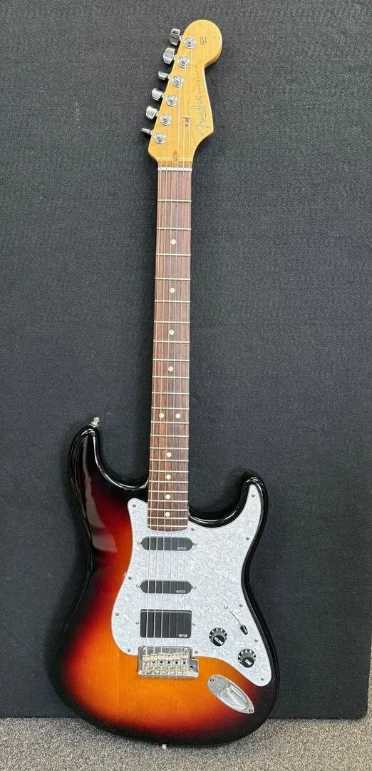 Used Fender American Standard HSS- Sunburst with hard case and EMG Kirk Hammett pickups.