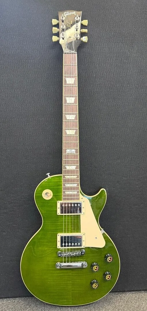  Used Gibson Les Paul Peace- Trans. Green with case