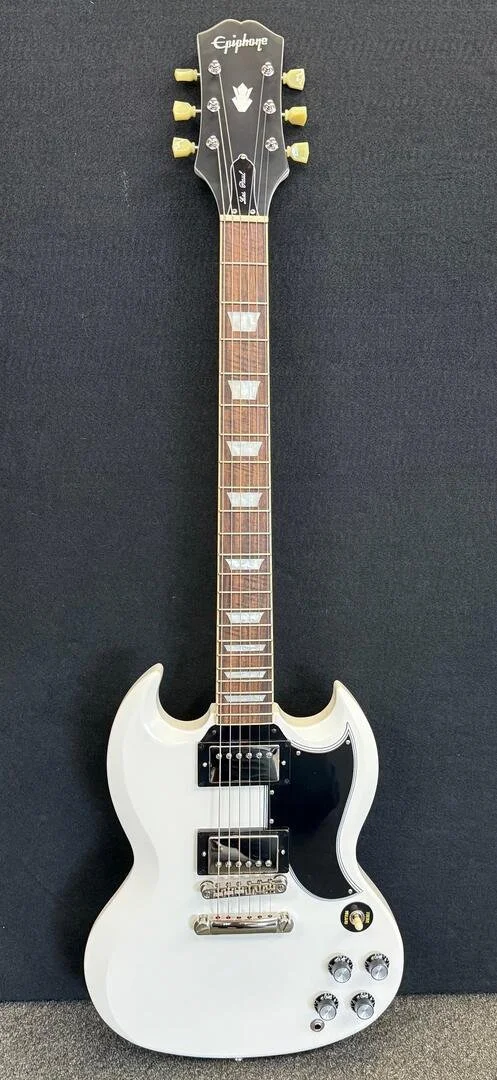 Used Epiphone Inspired by Gibson SG Std- White with case