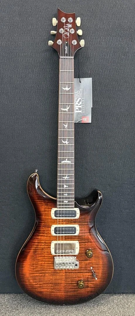 PRS SE  Studio Carved Maple Top-Orange Tiger Smokeburst with Deluxe Bag