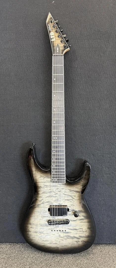 Used ESP LTD M-1001- Maple Charcoal Burst with bag
