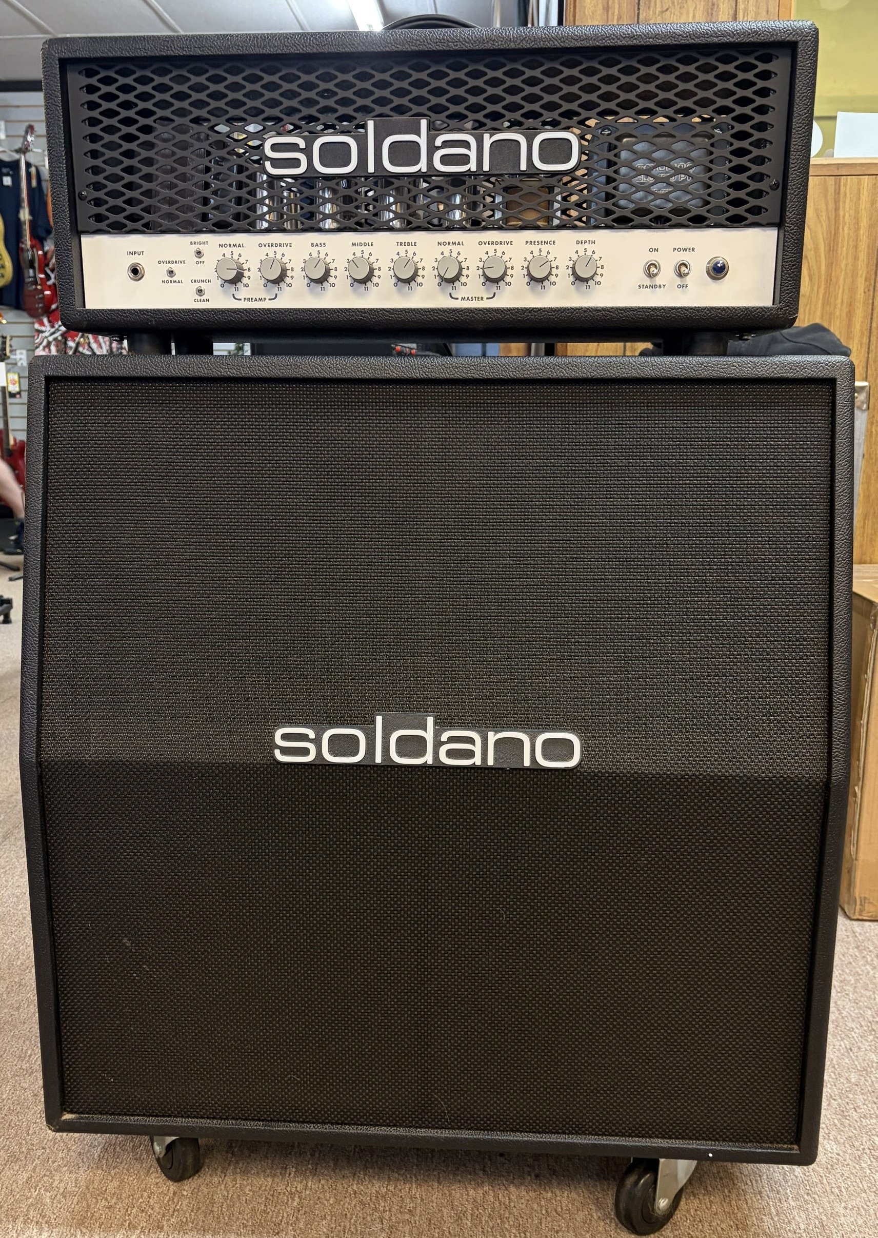 Used Soldano SLO100 head and 4x12 Cab