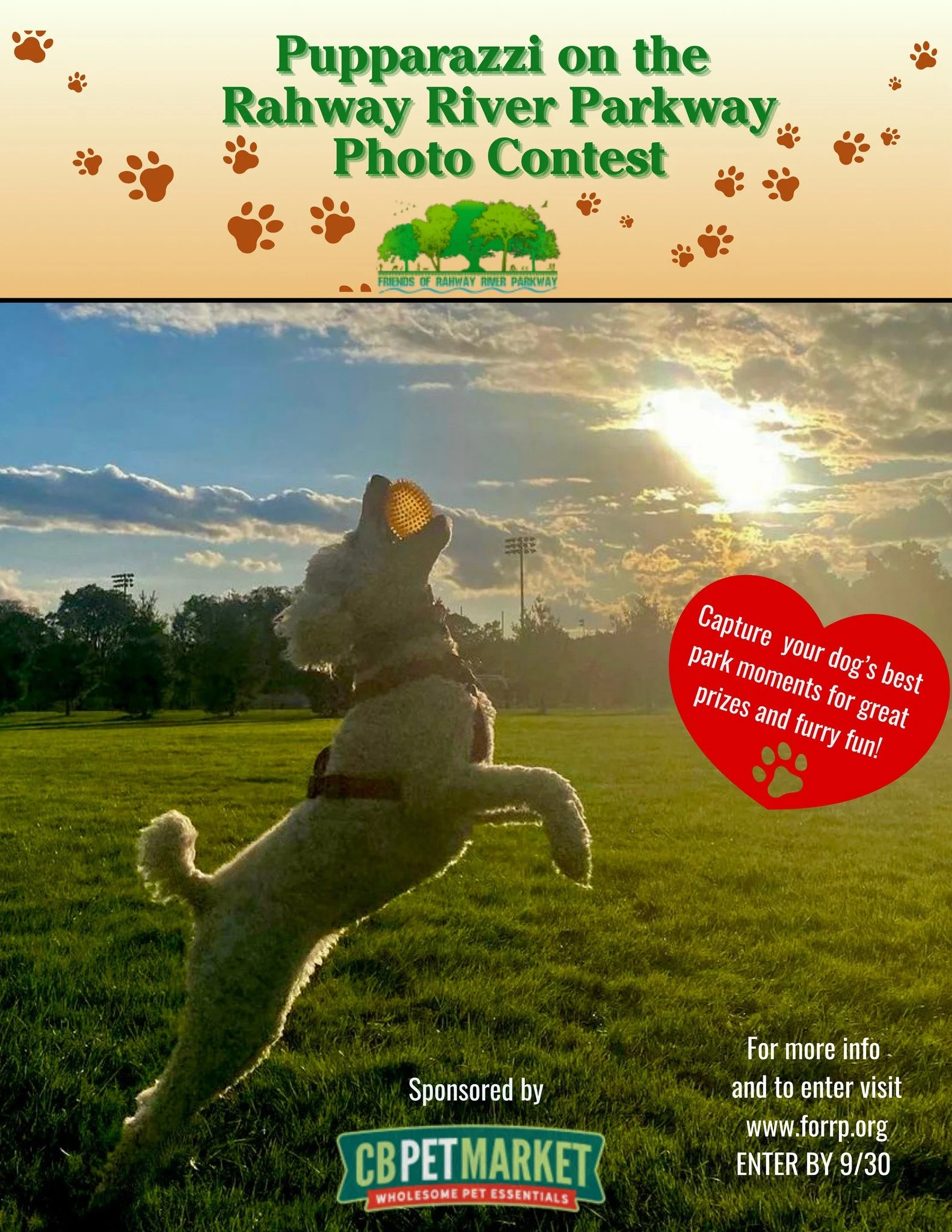 🐾 It&rsquo;s BACK! 🐾📸
The Third Annual Pupparazzi on the Rahway River Parkway Photo Contest launches TODAY &mdash; and we&rsquo;re calling all pet parents, park lovers, and four-legged adventurers to strike a pose! 🐶🌳✨

From playful fetch sessio