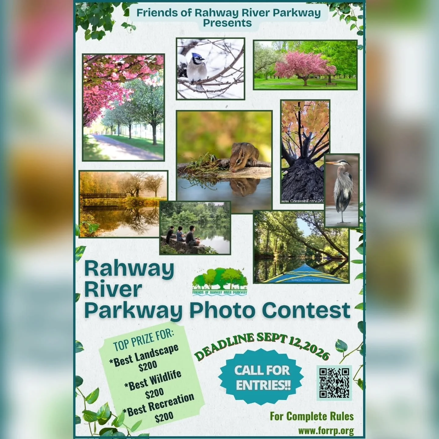 📸🌿 The 2026 Rahway River Parkway Photo Contest is officially OPEN! 🌿📸

Ready to turn your favorite park moments into award-winning photographs? The wait is over, our 2026 Rahway River Parkway Photo Contest begins today, and we can't wait to see t