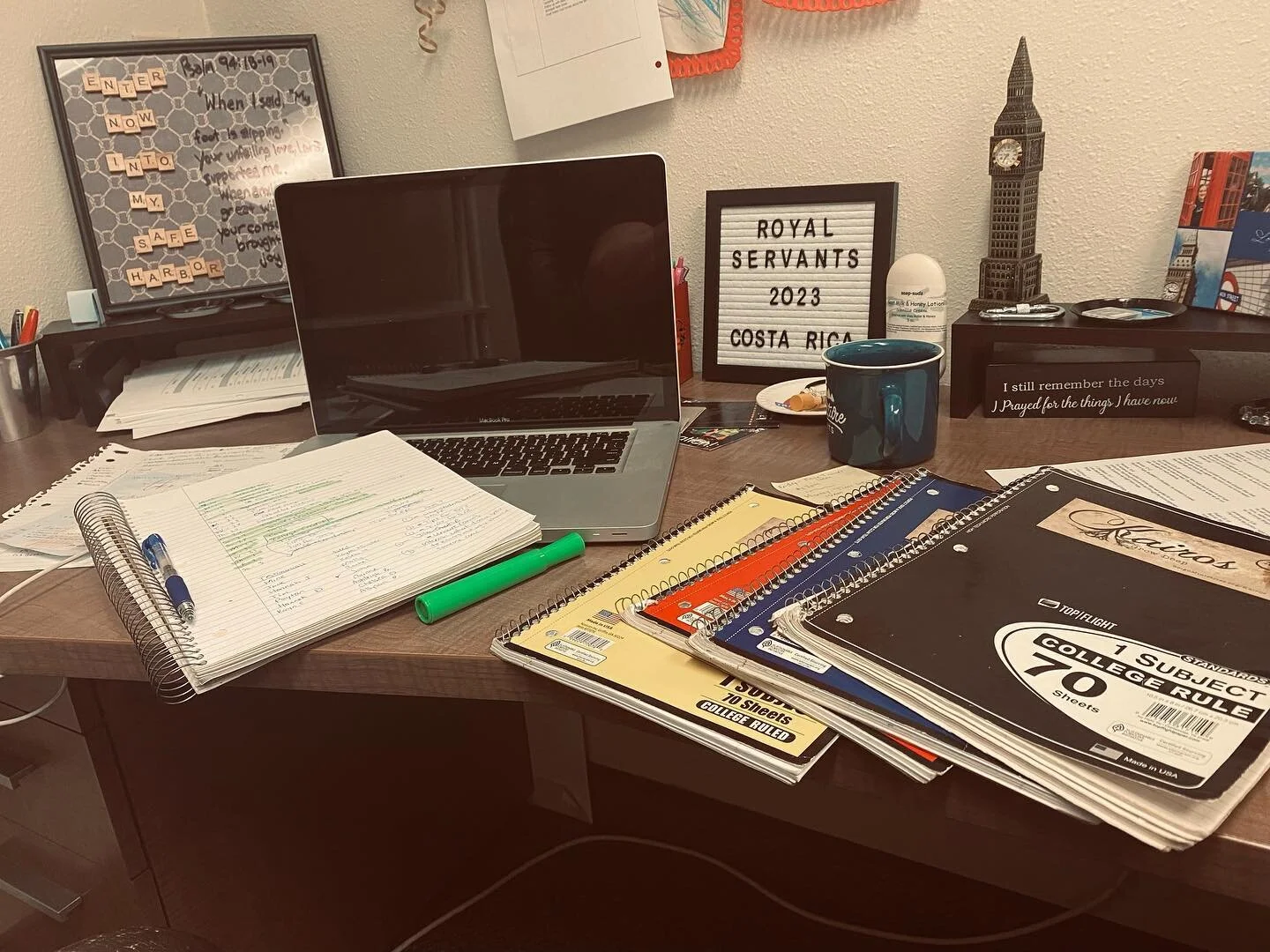 My desk is a little full today as I&rsquo;m in the throes of social media content planning for @kairosds. 

2 days until our camping trip to debrief the last couple months. 
18 days until I leave for Royal Servants (I&rsquo;m still packing for so if 
