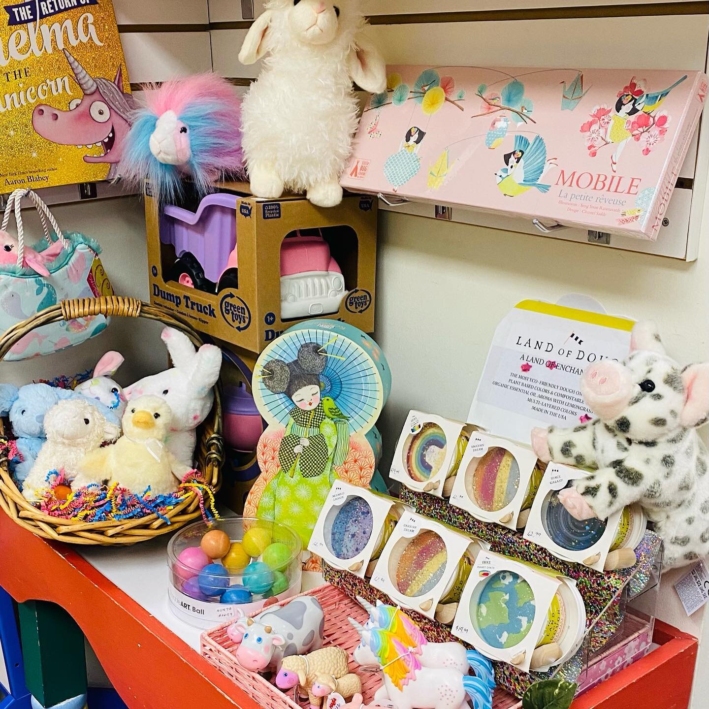 Easter is just around the corner! 🐣If you see something you like call us before it hops away! 🐇And it&rsquo;s not too early to order your Easter baskets! #easterbaskets #easter #playthings #easterforkids #shoplocal #hoppykids