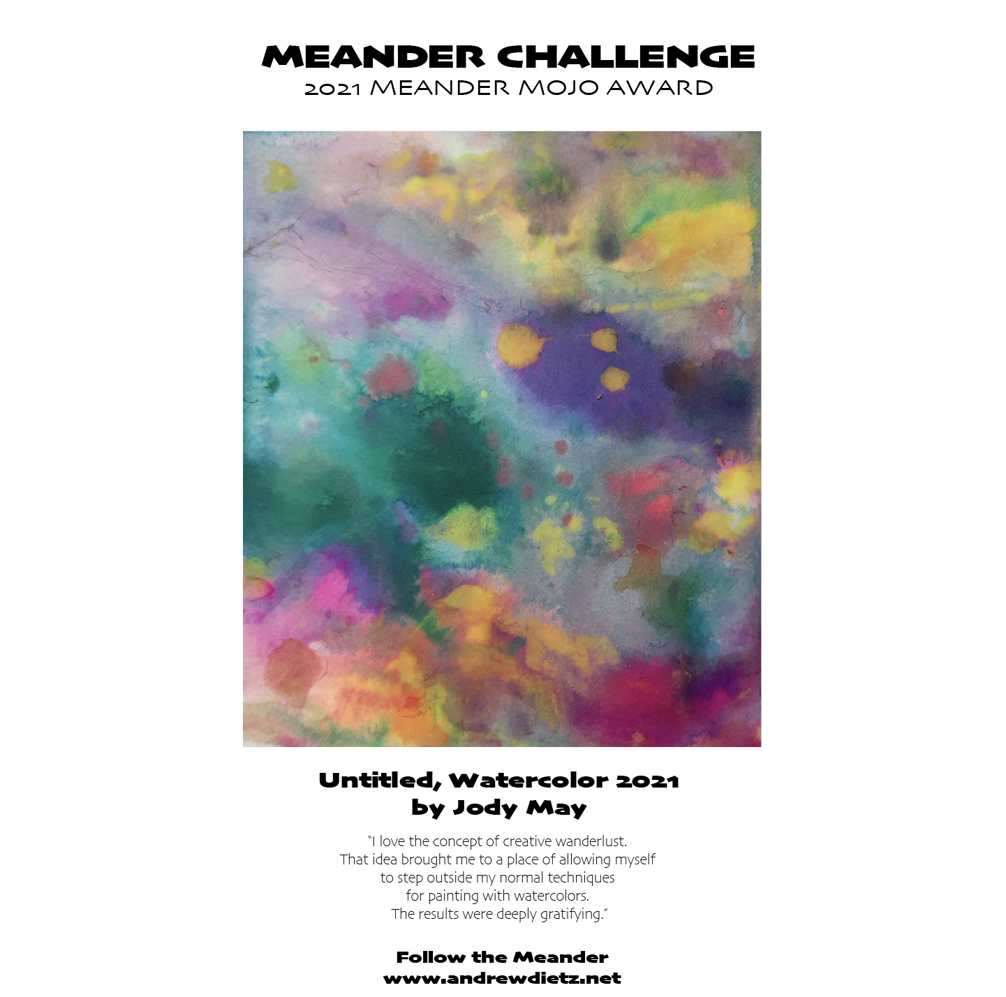 2021 Meander Challenge Award Winners — Andrew Dietz