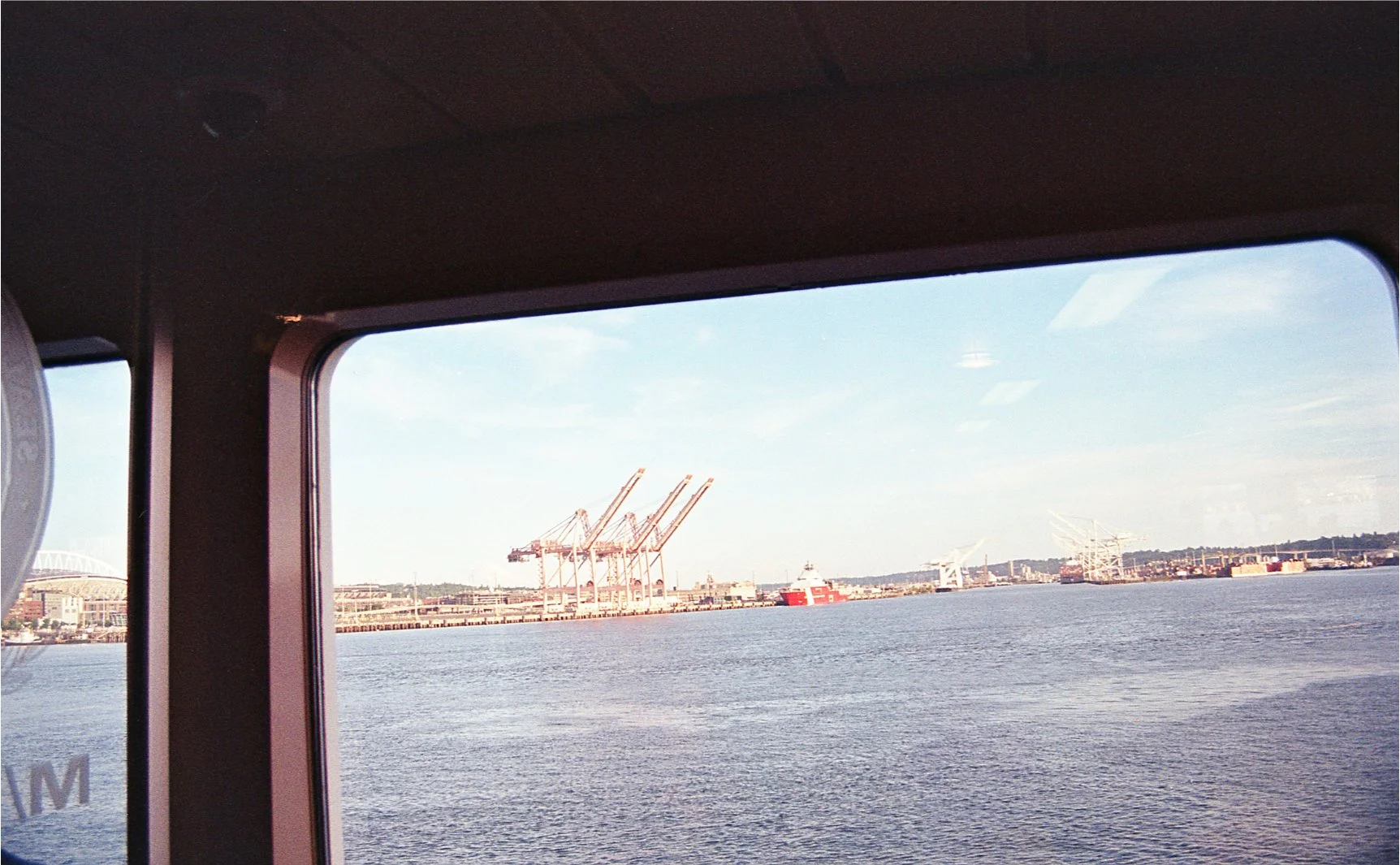 Picture out the window of the ferry heading to Bainbridge Island from Downtown Seattle, taken on Fujifilm 200 using my Nikon F4004. From 'Ferries on Film' event. 