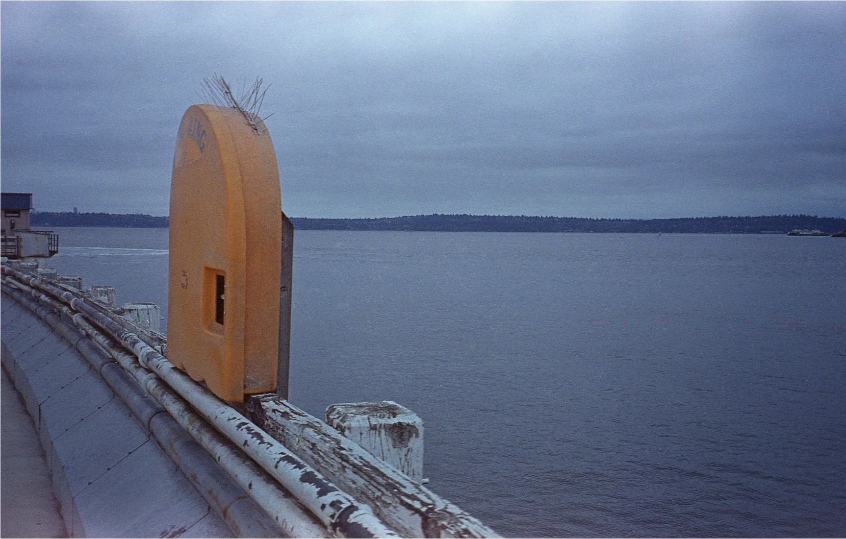 Picture looking out at the water from Southworth ferry dock, taken on Fujifilm 400 using my canon Sure shot.