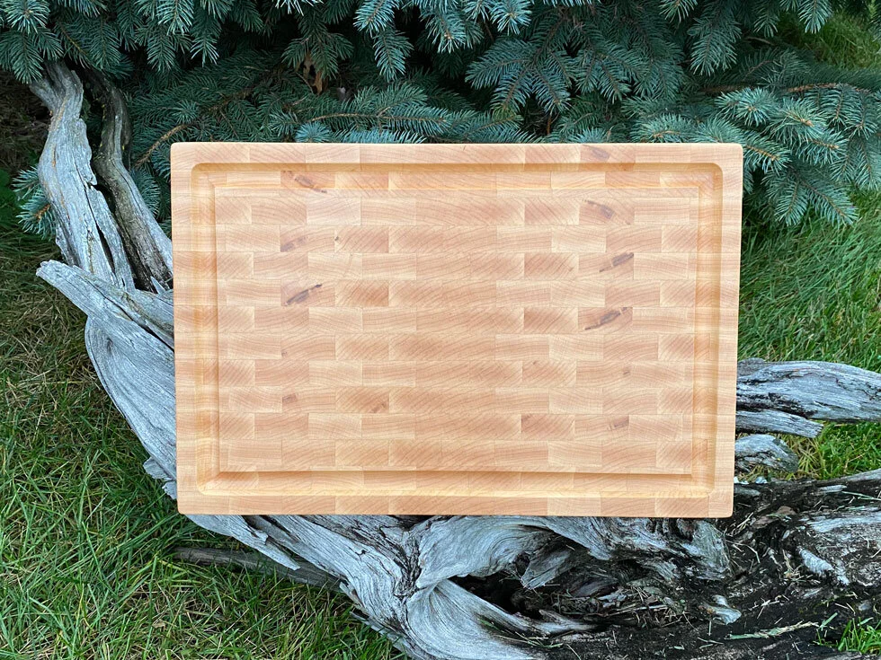 End Grain Maple Cutting Board with Juice Groove