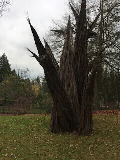 Braided outdoor objet d'art in Van Dusen Gardens