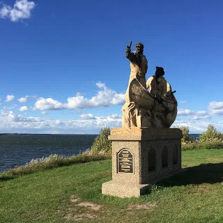David Thompson monument at Lac La Biche