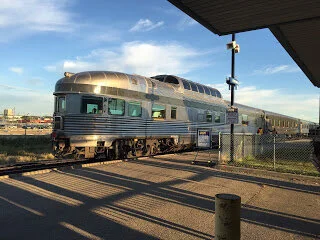 The Canadian rolls into Edmonton -- All Aboard