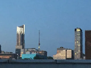 Goodnight Toronto, with your tall iced cinnamon bun building