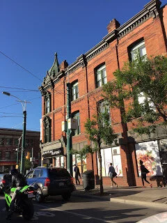 Old brick buildings on Spadina
