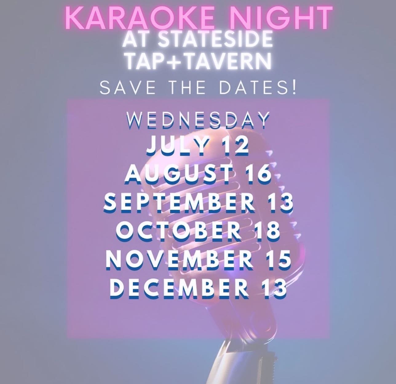 Join Us Wednesday Night for Karaoke!!!