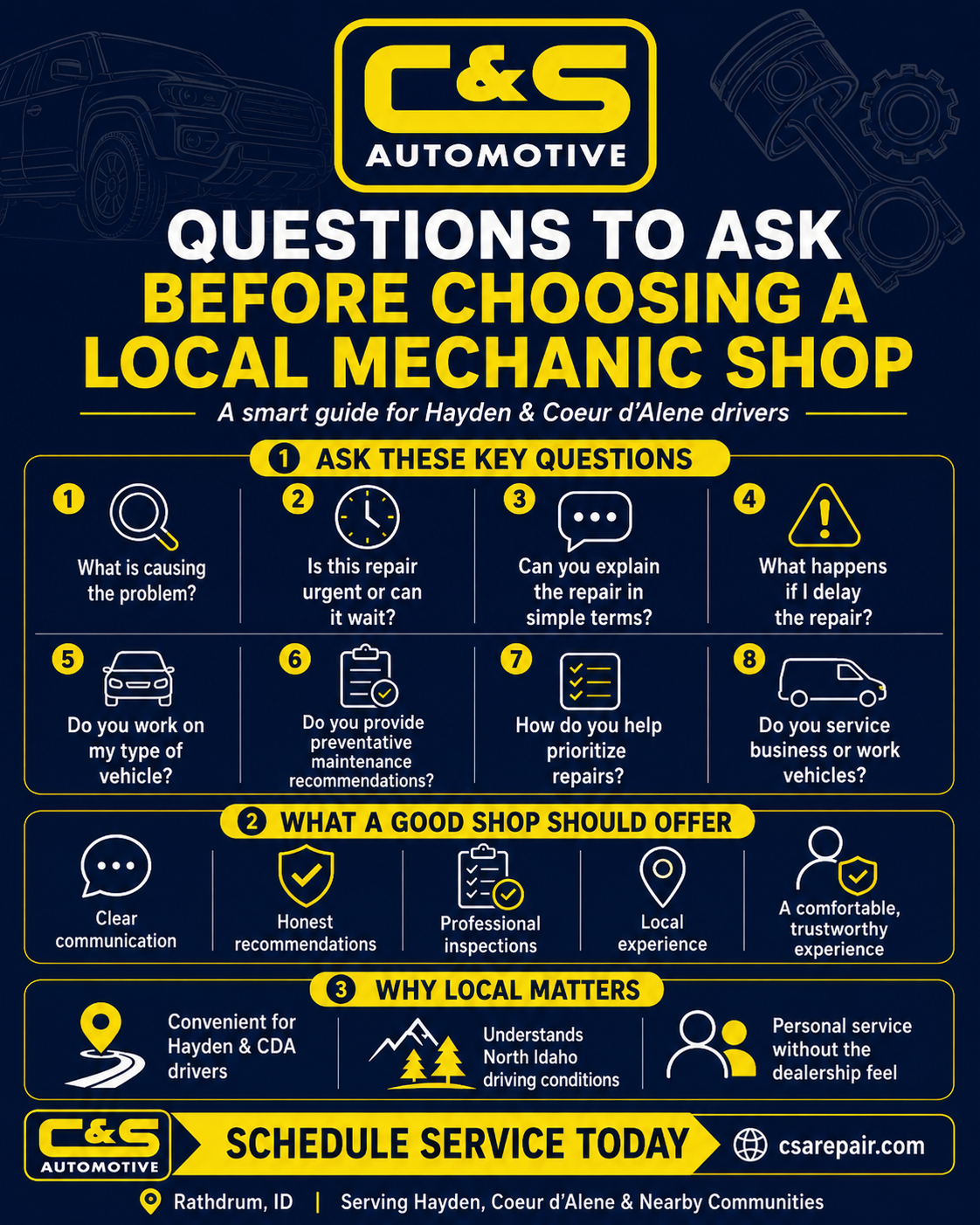 Questions to Ask Before Choosing a Local Mechanic Shop