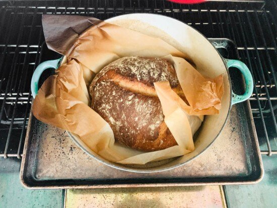 Homemade Dutch Oven Bread with Whipped Honey Butter