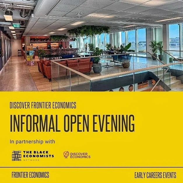 ✨ Explore a Career in Economics
We are excited to invite you to join our informal open Evening with Frontier Economics &amp; Discover Economics

📍 Where: Frontier Economics, London
📅 When: Wednesday, 29 October 2025
🕔 Time: 5:00 PM &ndash; 6:30 PM