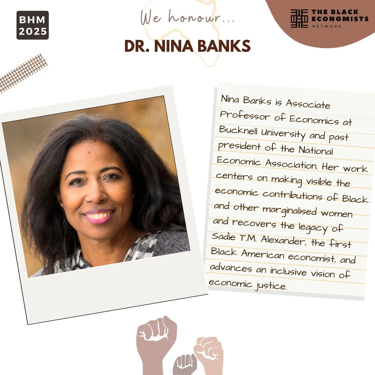 ✨ This #BlackHistoryMonth, we honour Dr. Nina Banks, Associate Professor of Economics and affiliate of Women&rsquo;s and Gender Studies and Critical Black Studies at Bucknell University.

A leading voice in feminist and Black political economy, Dr. B