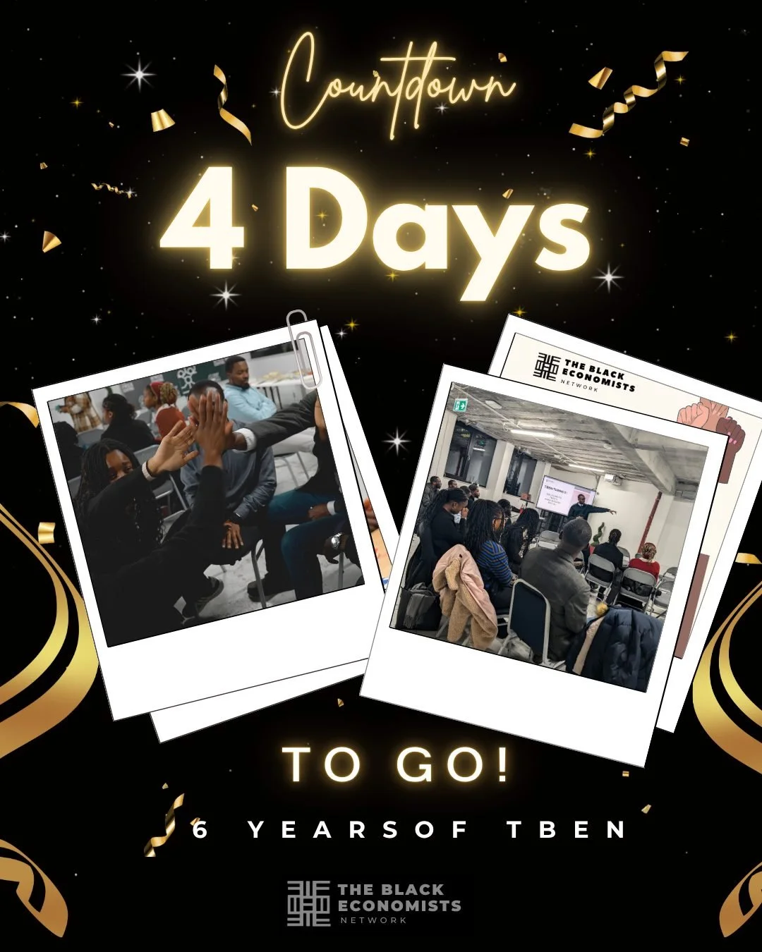 🔊4 days to go!

Six years of connection.
Six years of community.
Six years of creating space for Black economists to lead, learn and belong.

Spaces like this matter, because visibility, voice and community are still powerful forces for change. 💬

