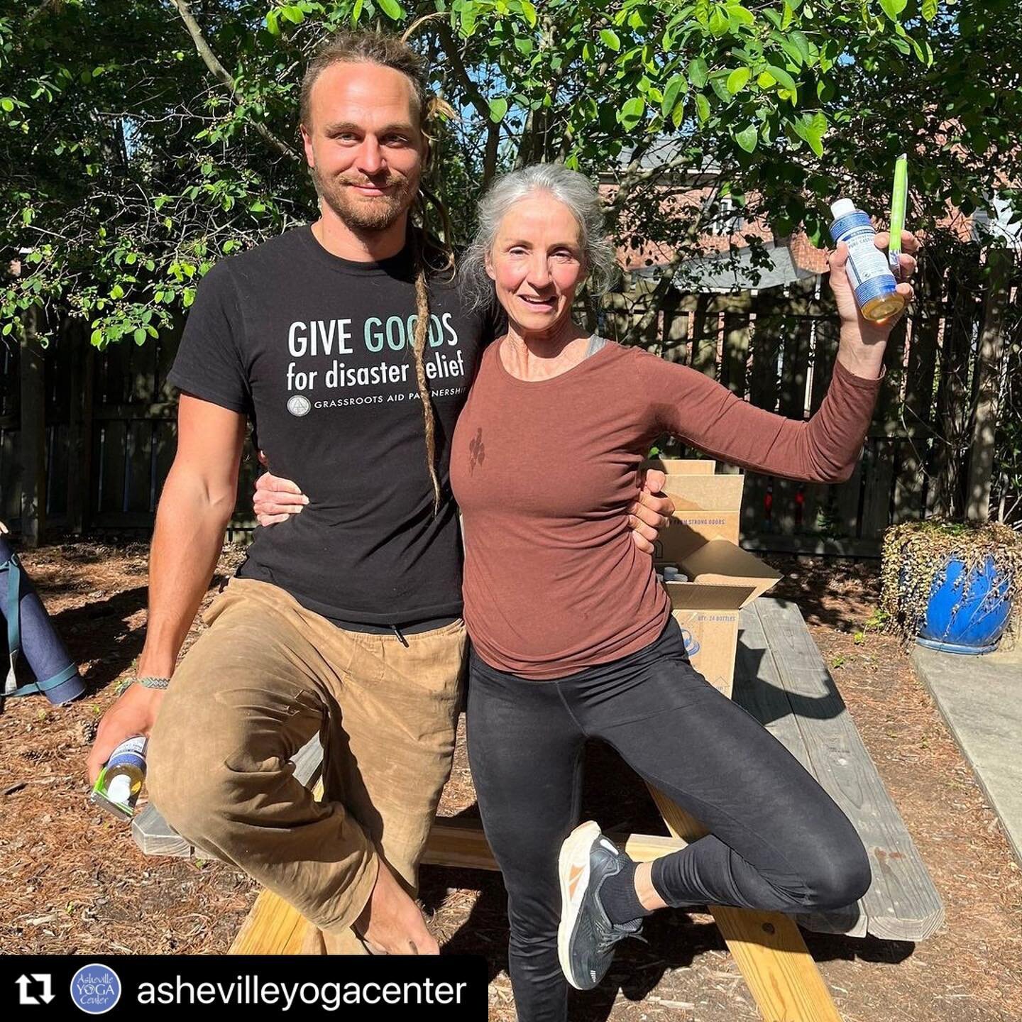 #Repost @ashevilleyogacenter with @use.repost
・・・
Sending special gratitude to our community member Chris @the_pot_farm from Grassroots Aid Partnership for spreading sweetness and cleanliness in our community! 🍫🧼 Let's support their amazing work by