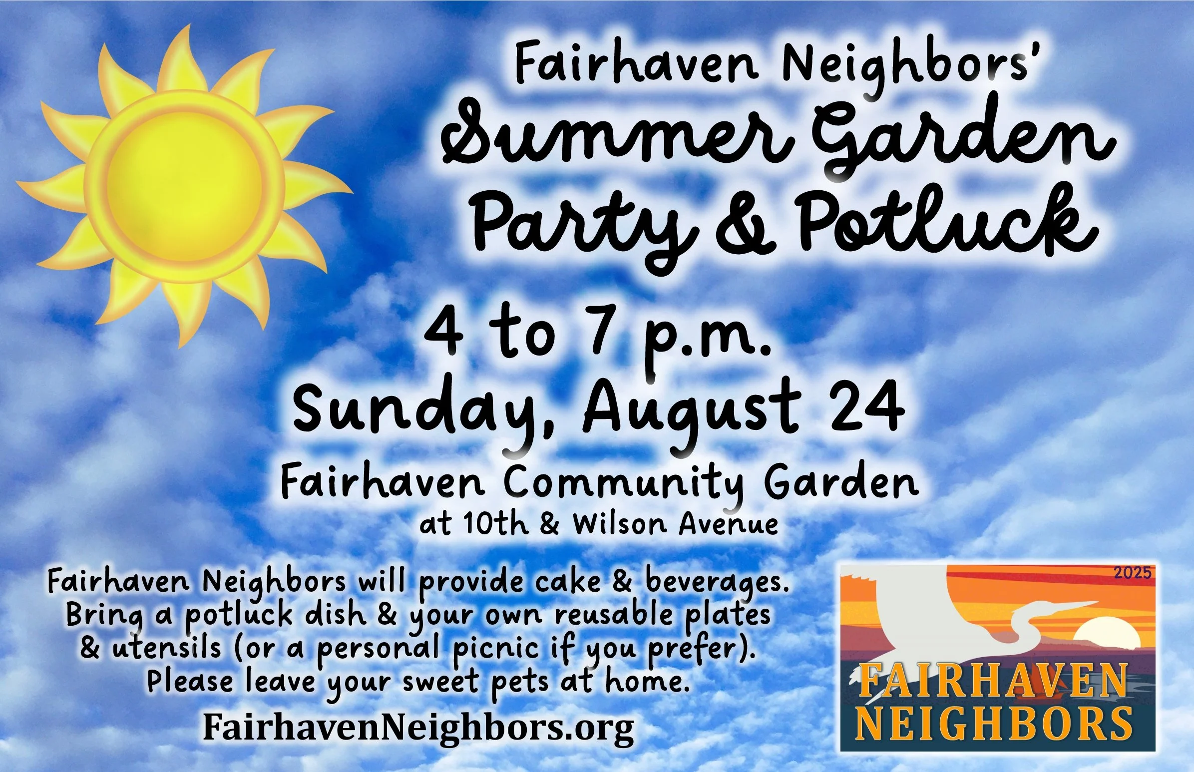 Fairhaven Neighbors Summer Garden Party & Potluck