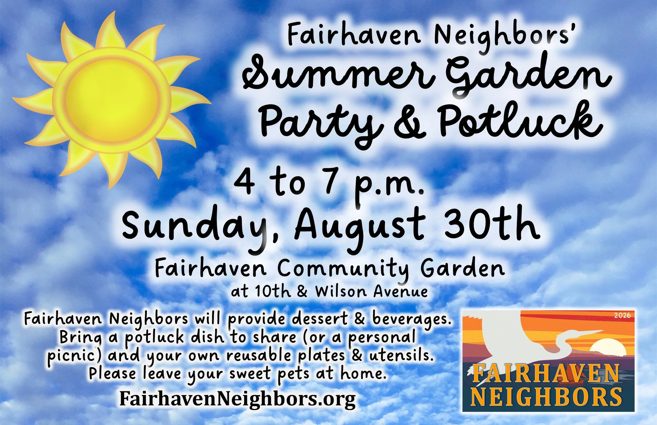 Fairhaven Neighbors Summer Garden Party &amp; Potluck (Copy)