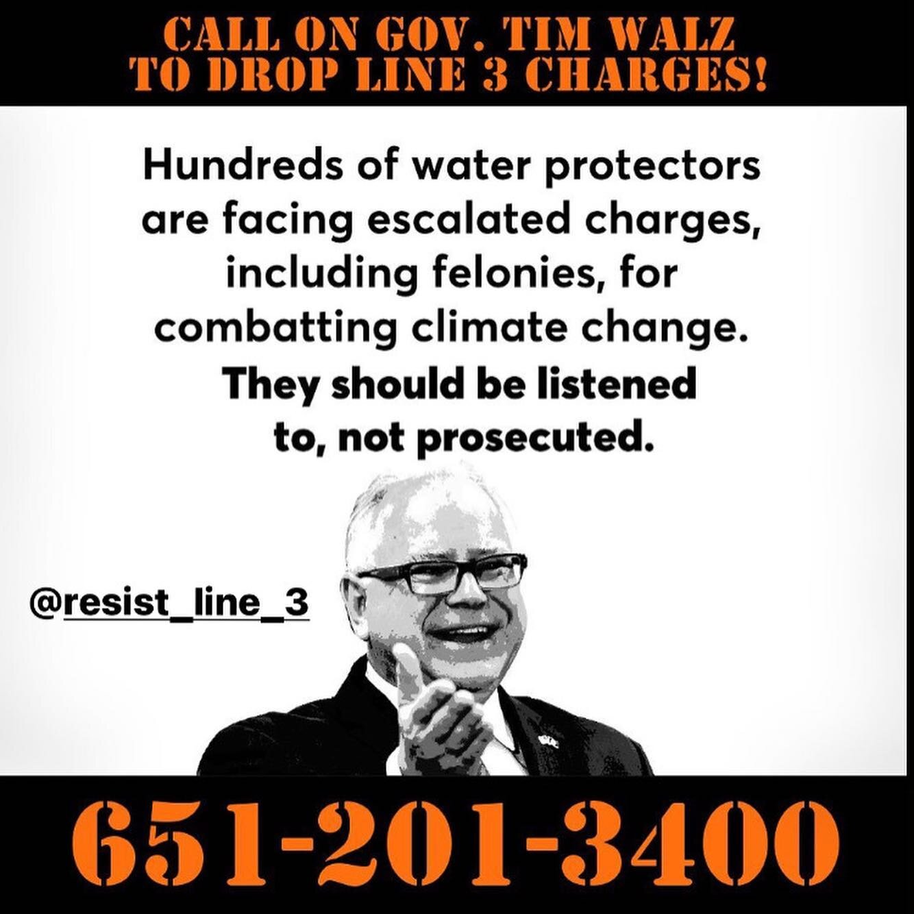 My friends are facing misdemeanor and felony charges for literally protecting the water and the land from a tar sands oil pipeline. Sign the petition in my bio and make a 30 second call so that 800+ water protectors aren&rsquo;t faced with these absu