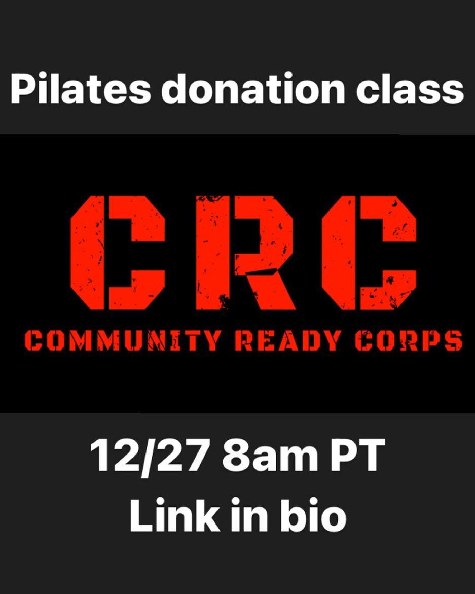 All proceeds from my December Pilates donation class will go to @community_ready_corp , an Oakland-based liberation organization that actively builds and supports self determination in 9 specific areas. Their main objective is to build and/or contrib