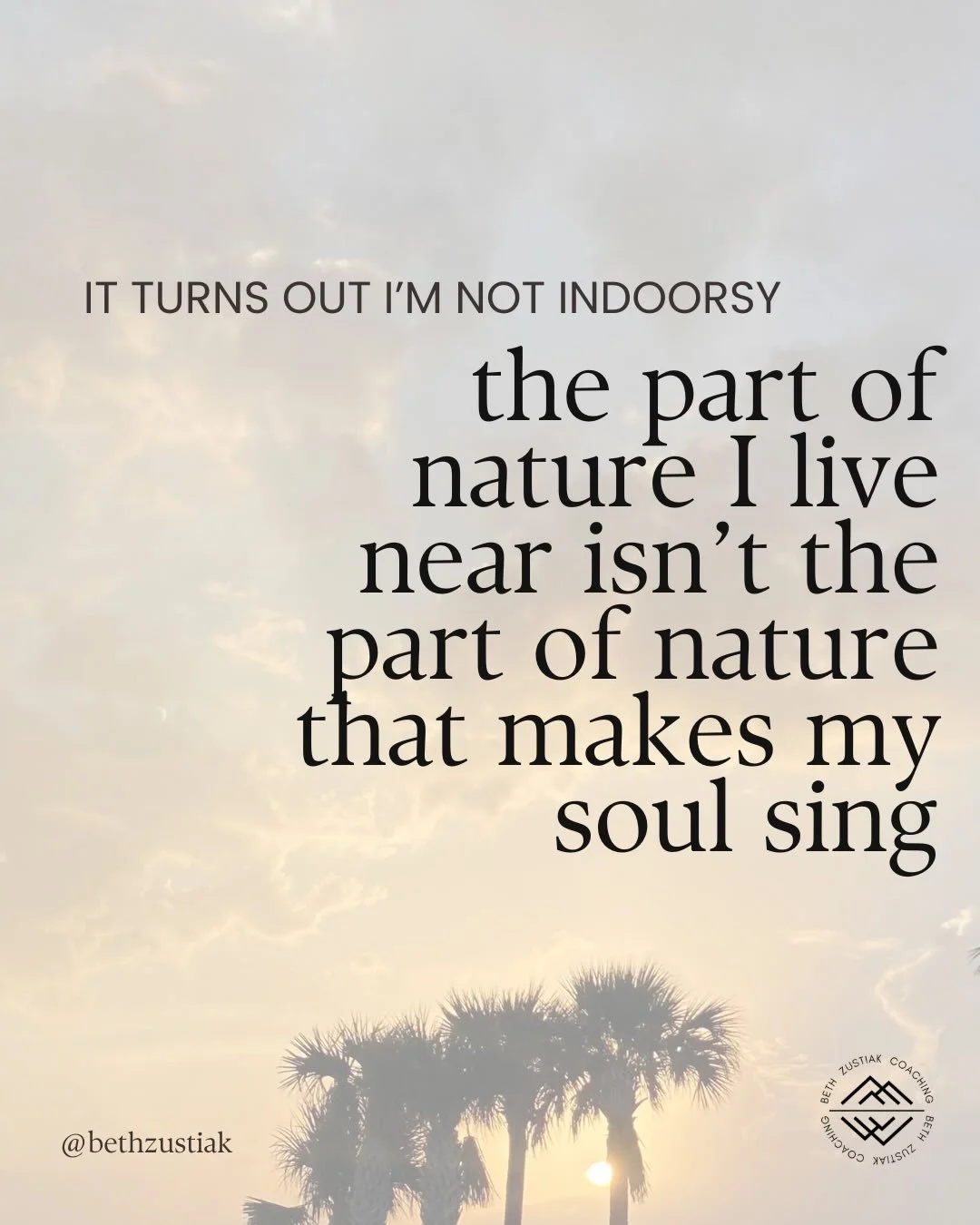 I used to think I wasn&rsquo;t a nature person, but as I&rsquo;ve explored other landscapes, I actually find so much peace in nature, where my shoulders relax and my breath evens out. It turns out I&rsquo;m not &ldquo;indoorsy&rdquo; after all, I jus