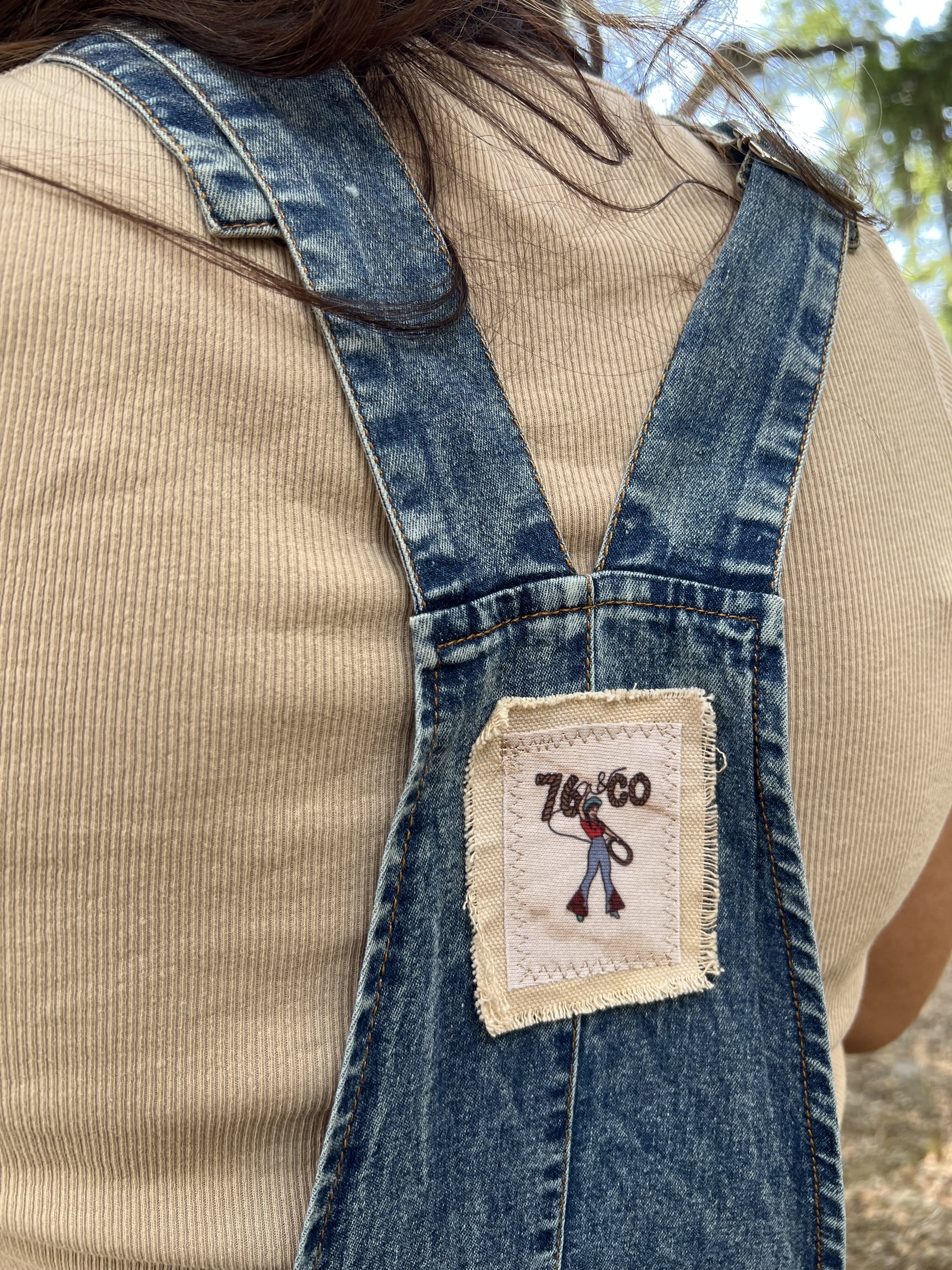 Patchwork Pants Overalls (L)