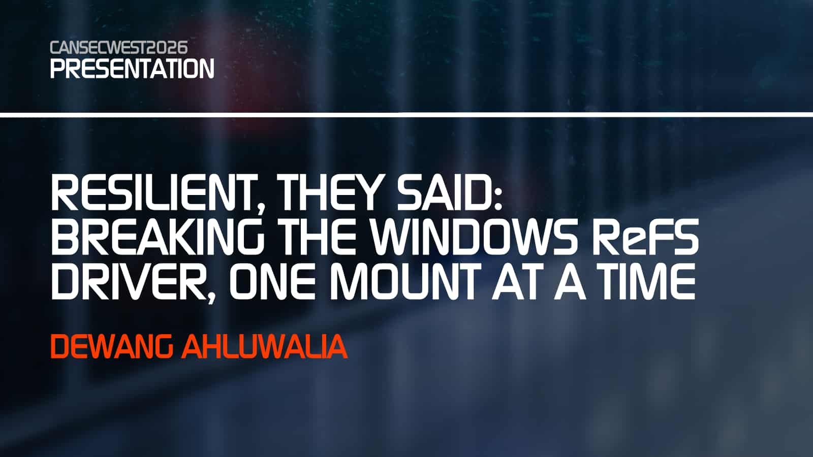 Resilient, they said: Breaking the Windows ReFS driver, one mount at a time