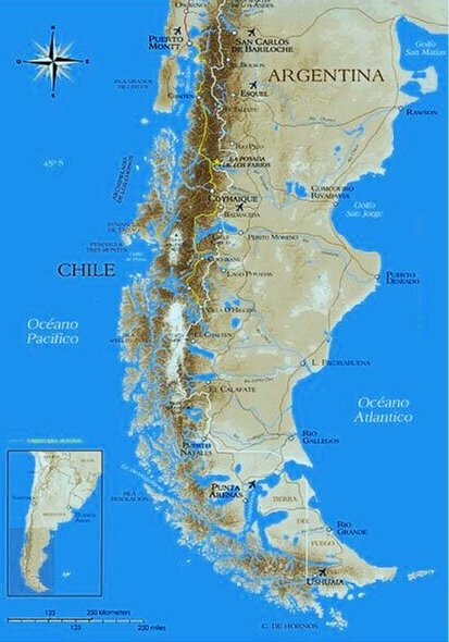 patagonian desert map