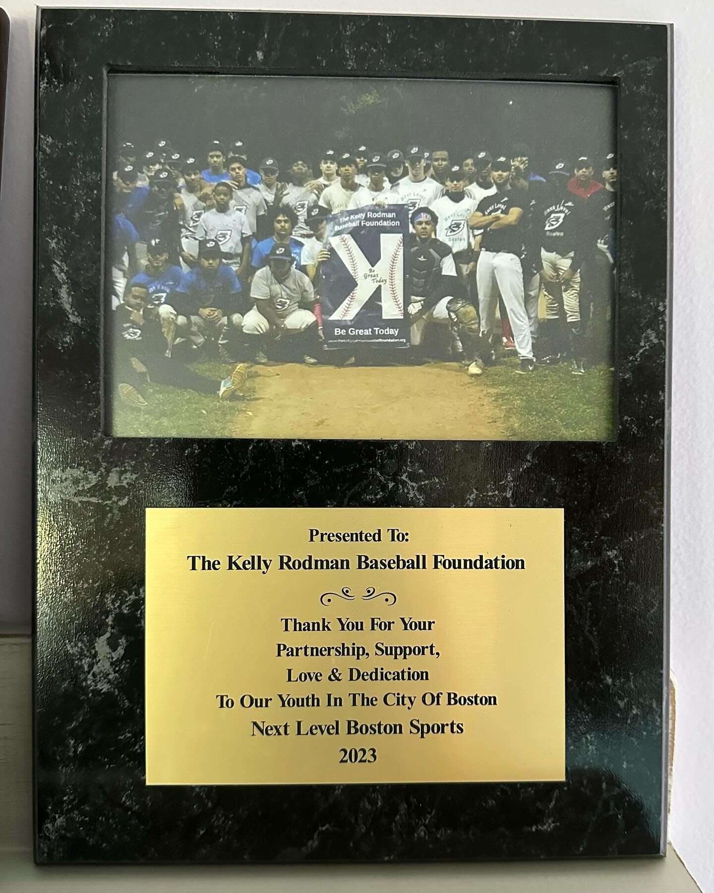 Thank you to @nextlevel_boston for the commemorative plaque that we received yesterday. The partnership with this incredible youth program is one that we will continue to sponsor with the greatest honor. A very special thank you to Christian Ortiz an