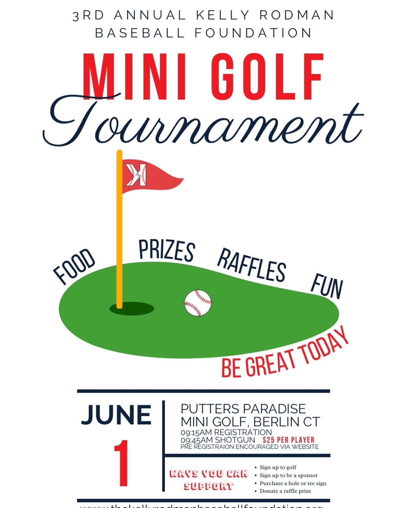 In just three months we tee off for the 3rd Annual Foundation Mini Golf Tournament at Putters Paradise in Berlin, CT. Mark your calendars, think of your team names and prepare your team themes to win extra prizes!! Registration and sponsorship  will 