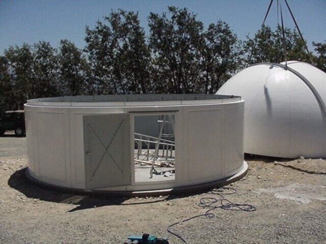  The observatory walls were built on the pad. 