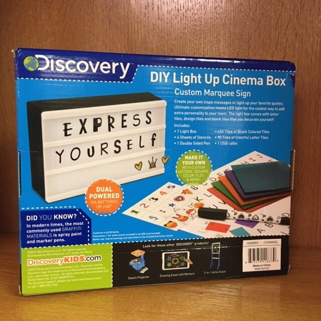 Discovery Kids DIY Light Up Cinema Box, Customizable Backlit